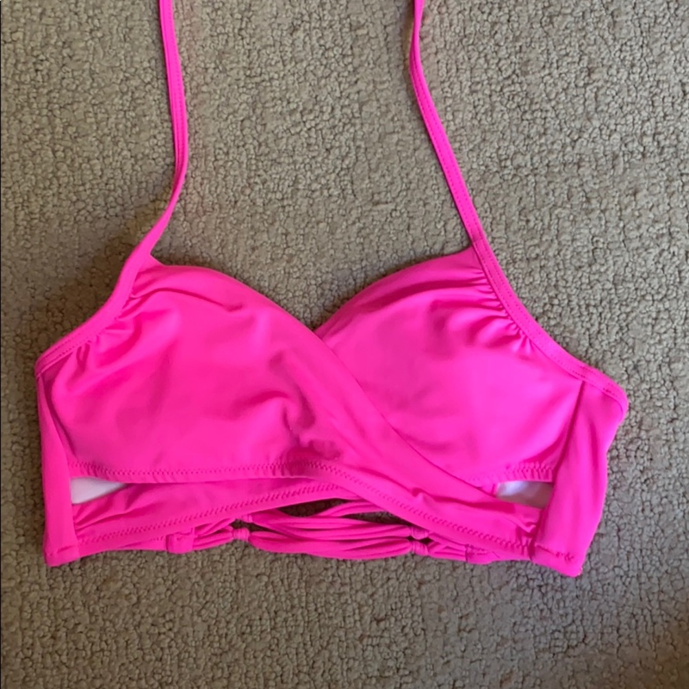 Pink bikini top